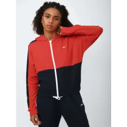 Reebok Red & Black Color-Block Hoodie-picture-37