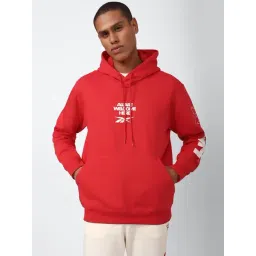 Reebok Red Cotton Regular Fit Hooded Sweatshirt-picture-39