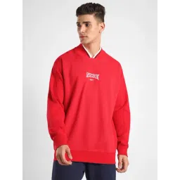 Reebok Red Cotton Regular Fit Logo Printed Sweatshirt-picture-17