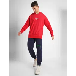 Reebok Red Cotton Regular Fit Logo Printed Sweatshirt image 5