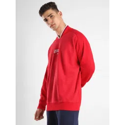 Reebok Red Cotton Regular Fit Logo Printed Sweatshirt image 3