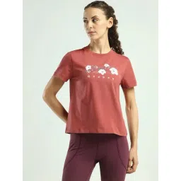 Reebok Red Cotton Regular Fit Printed T-Shirt-picture-38