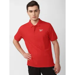 Reebok Red Cotton Slim Fit Training Sports Polo-picture-26