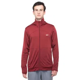Reebok Red Regular Fit Hooded Jacket-picture-31