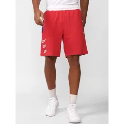 Reebok Red Regular Fit Printed Shorts-picture-26