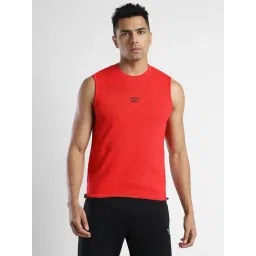 Reebok Red Slim Fit On the Move Tank T-Shirt-picture-14