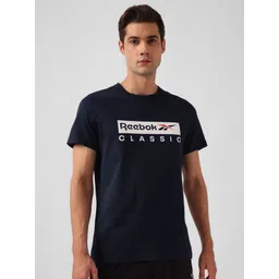 Reebok Slim-Fit Typography Printed Pure Cotton T-Shirt-picture-11