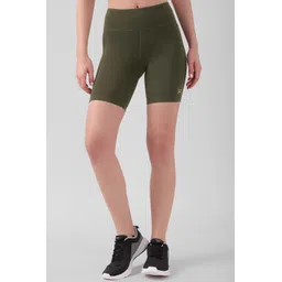 reebok Solid Women Green Regular Shorts-picture-12