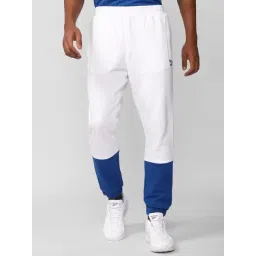 Reebok White & Blue Regular Fit Colour Block Joggers-picture-37