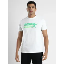 Reebok White Regular Fit Graphic Print Cotton Sports T-Shirt-picture-10
