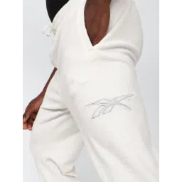 Reebok White Regular Fit Sports Joggers image 4
