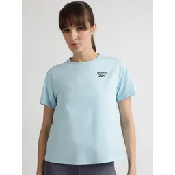 Reebok Women Brand Logo Printed Round Neck T-Shirt-picture-10