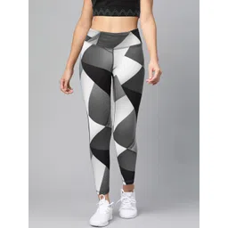 Reebok Women Grey & White Printed TS Lux Bold 7/8 2.0 Modern Block Tights-picture-18