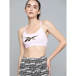 Reebok Women Lavender & Black Workout Lux Skinny Strap Bra Lightly Padded HB8513-QUAGLW-picture-37