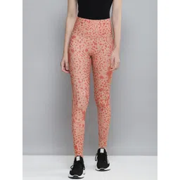 Reebok Women Peach-Coloured Lux HR 2.0 All Over Print Training Tights-picture-29