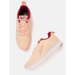 Reebok Women Peach-Coloured Woven Design Lunar Walk Shoes-picture-24