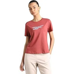 reebok Women's Long Sleeve Tee - Soft & Comfortable Everyday Top - Marsala-picture-15