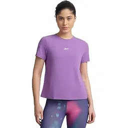 reebok Women's Solid Regular Fit T-Shirt-picture-21