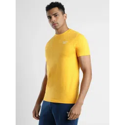 Reebok Yellow Slim Fit Sports T-Shirt image 3