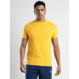 Reebok Yellow Slim Fit Sports T-Shirt image 1