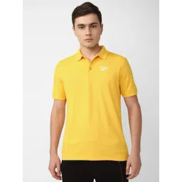 Reebok Yellow Slim Fit Training Sports Polo-picture-19