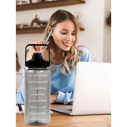 ReeQ Black & Transparent Typography Printed Water Bottle - 2000ml-picture-17