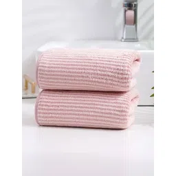 Reexplore Pink Striped Lightweight 350 GSM Bath Towel-picture-39