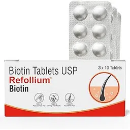 Refollium Biotin Maximum Strength For Hair Growth & Hair Fall Control (ONE TABLET DAILY AFTER FOOD) (1 month supply)-picture-14