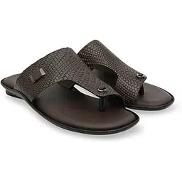 regal Men Leather Woven Sandals image 1