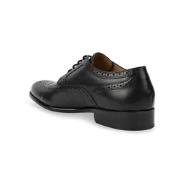 Regal Black Textured Leather Brogues image 5