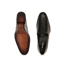 Regal Men Black Ethnic Leather Kolhapuri Sandals image 5