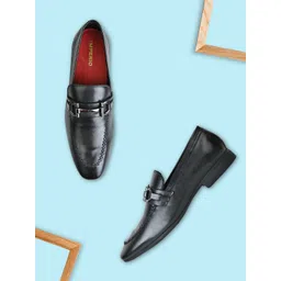 Regal Men Buckled Leather Formal Loafers-picture-30