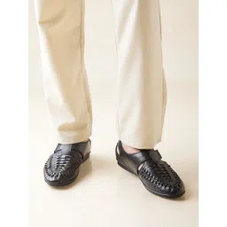 Regal Men Ethnic Leather Fisherman Sandals-picture-16