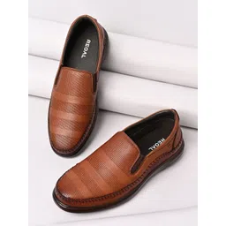 Regal Men Perforations Leather Loafers image 1