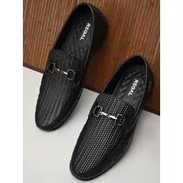 Regal Men Textured Leather Formal Loafers-picture-41