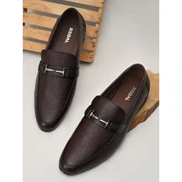 Regal Men Textured Leather Formal Slip Ons-picture-33