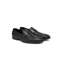 Regal Men Woven Design Leather Formal Slip-Ons-picture-14