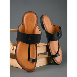 Regal Men's Black Toe Ring Sandals-picture-40