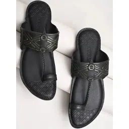 Regal Men's Black Toe Ring Sandals-picture-43