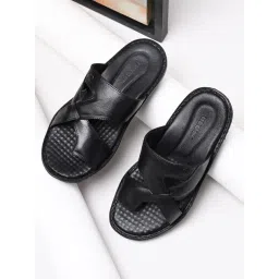 Regal Men's Comfort Black Toe Ring Sandals-picture-18