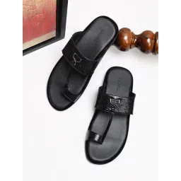 Regal Men's Comfort Black Toe Ring Sandals-picture-28