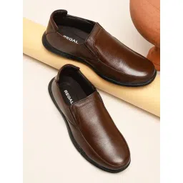 Regal Men's Comfort Brown Slip-On Shoes-picture-37