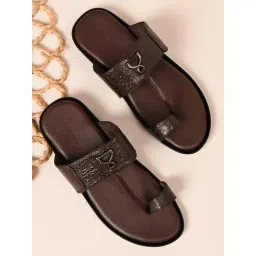 Regal Men's Comfort Brown Toe Ring Sandals-image-27