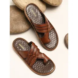 Regal Men's Comfort Tan Toe Ring Sandals-image-48