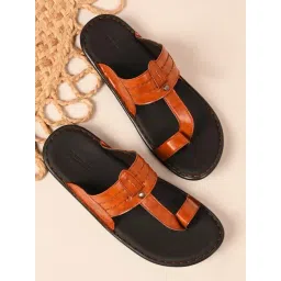 Regal Men's Comfort Tan Toe Ring Sandals-image-16