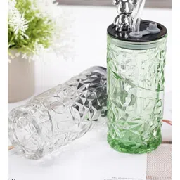 regalo Glass Cup with Lid and Straw image 4