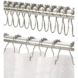 regalo 12 Pcs Shower Curtain Hooks Stainless Steel Rings-picture-11