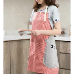 regalo Adjustable Waterproof Chef Apron with Pocket and 2 Side Coral Velvet Towels-picture-36