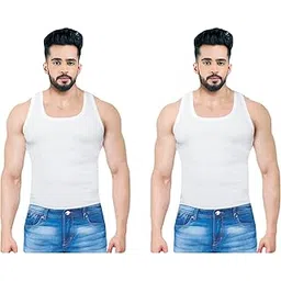Regular Fit Cotton Vest for Men Pack of 2| 100% Cotton Fabric, Anti-Bacterial Finish-picture-20