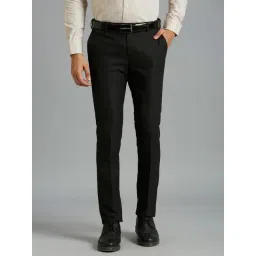 Reid & Taylor Black Regular fit Solid Trousers-picture-17
